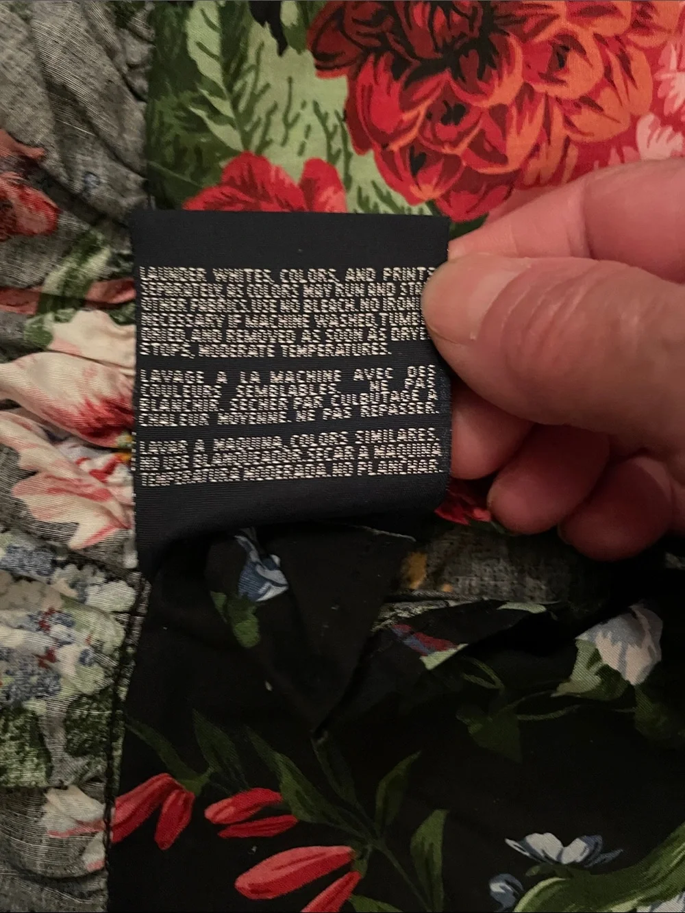 VTG Ralph Lauren Isadora Cossette Black Floral Ruffled Pillow Sham (2) Standard